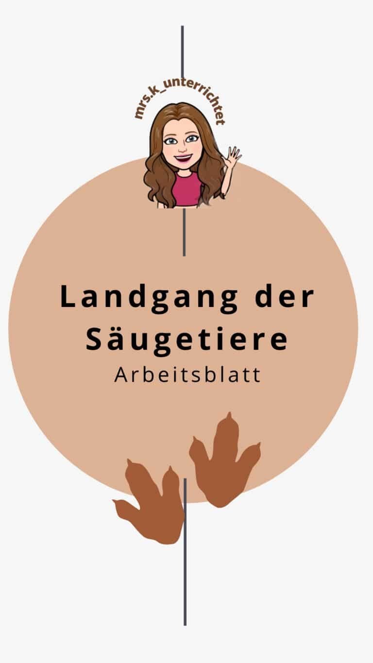 Arbeitsblatt Evolution Landgang Säugetiere