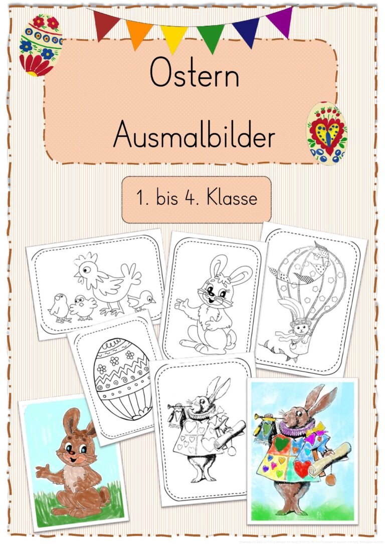 Ostern / Frühling Ausmalbilder Kunstunterricht