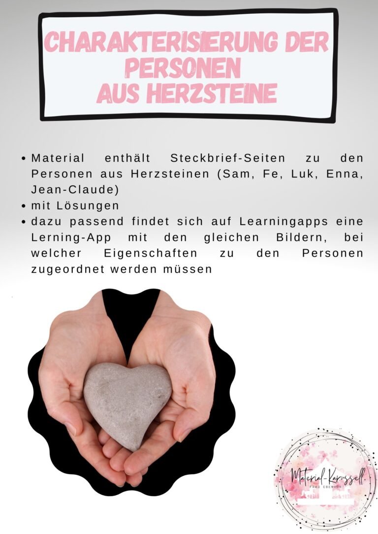 Charakterisierung der Personen am Beispiel von Herzsteine von H. Jansen