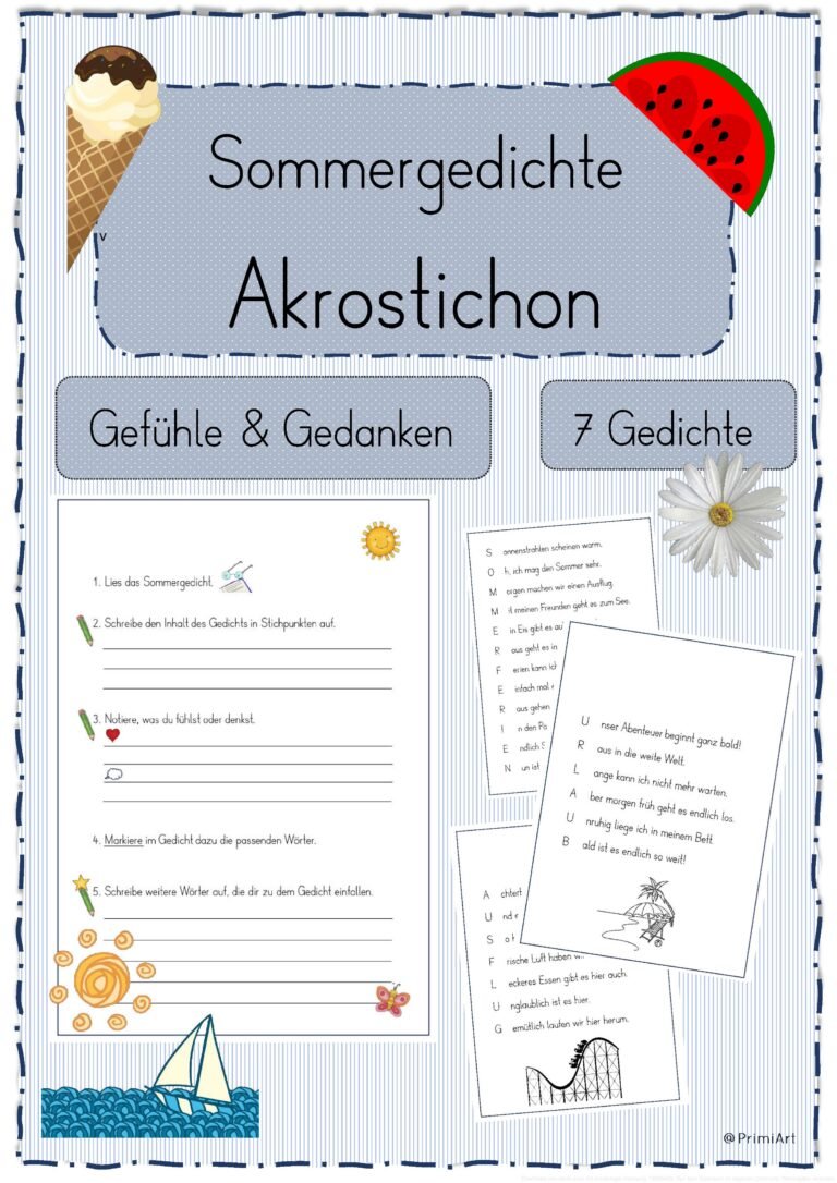 Sommergedichte – Akrostichon – Schreibgeheimnis (Lesen)