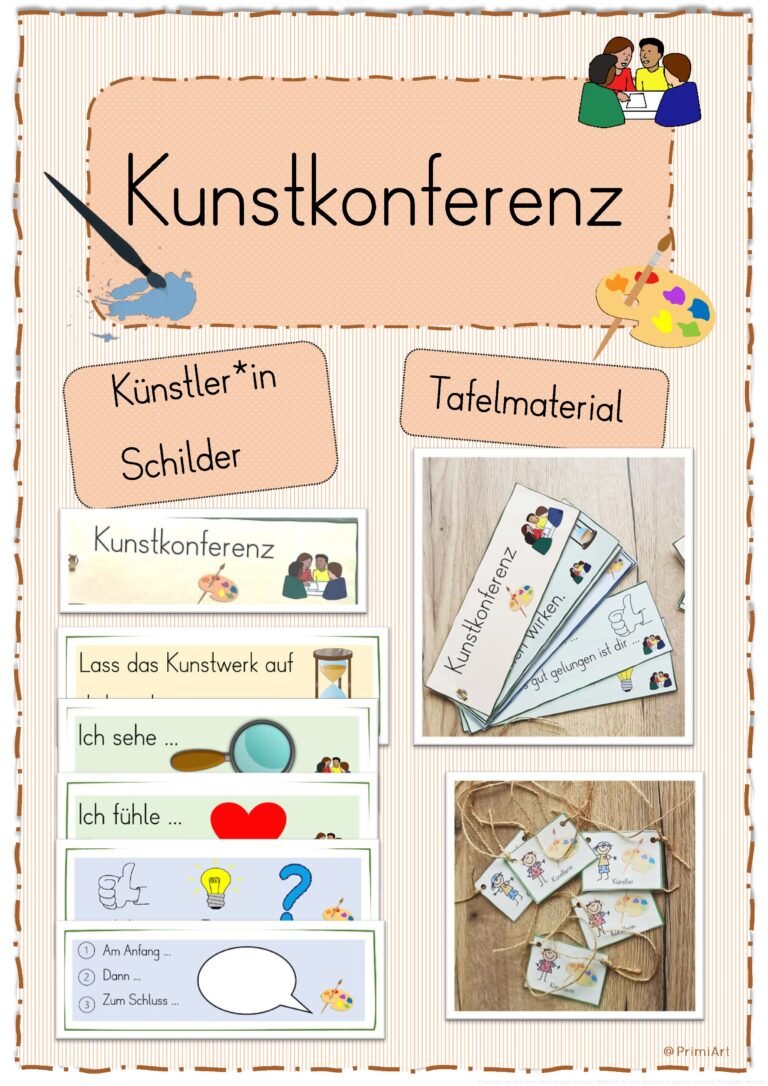 Kunstkonferenz (Fächer, Tafelmaterial und Schilder)