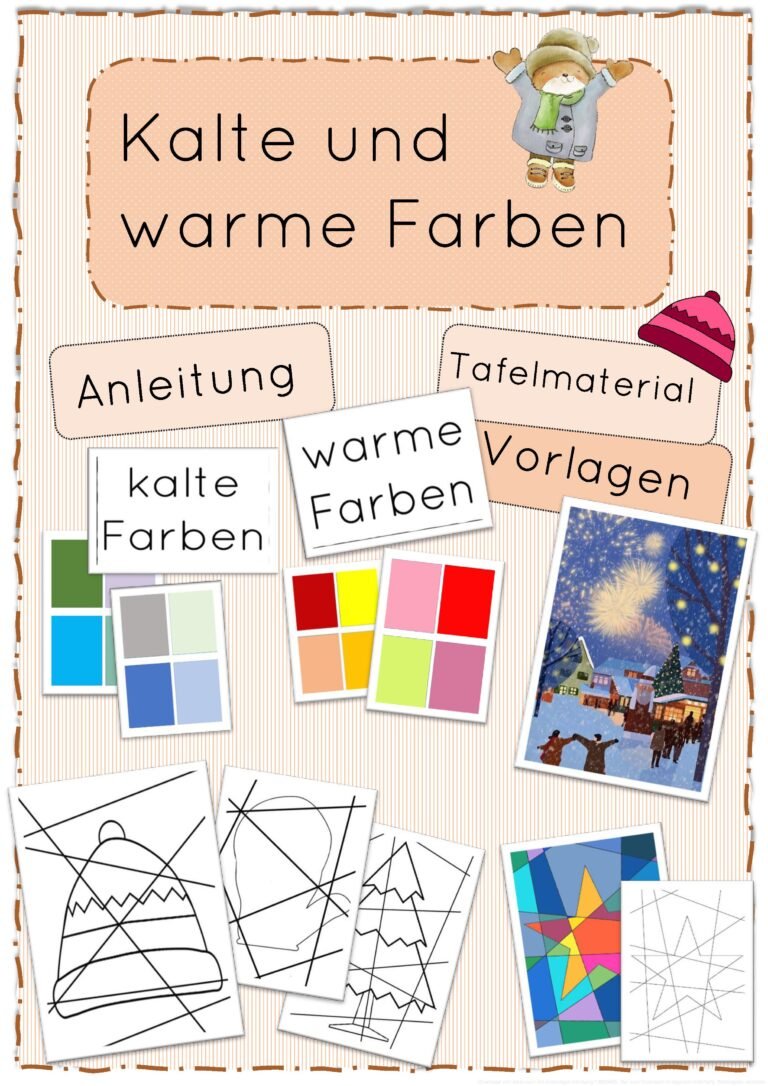 Winter Kunstunterricht – Kalte und warme Farben