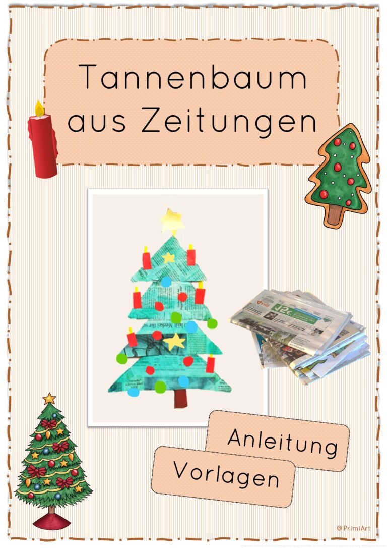 Weihnachten – Tannenbaum aus Zeitung