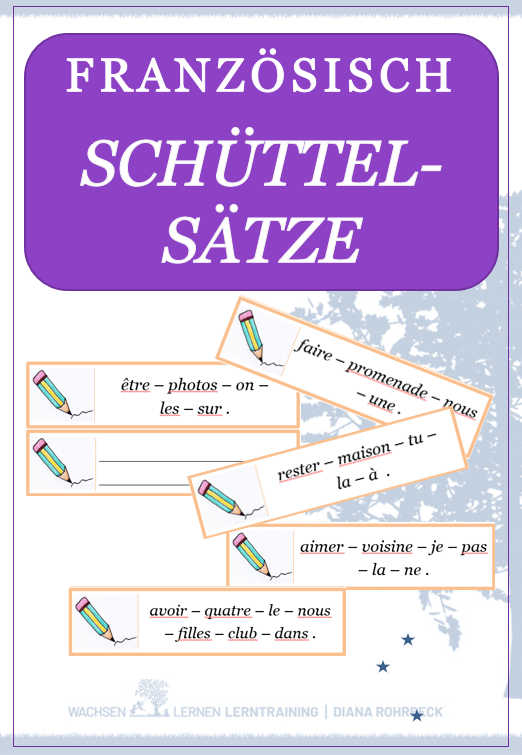 Französisch: Schüttelsätze – Übungskarten