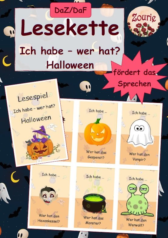 DaZ/DaF – Lesekette: Ich habe – wer hat? Halloween