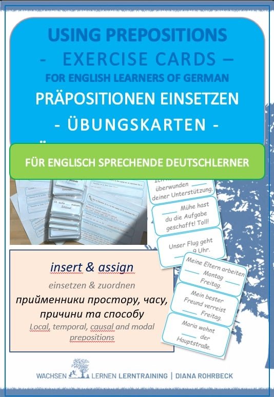 DaF / DaZ Englisch: Präpositionen – Übungskarten