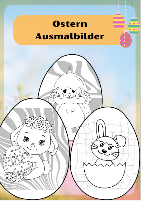 Ostern – Ausmalbilder mit Hintergrund