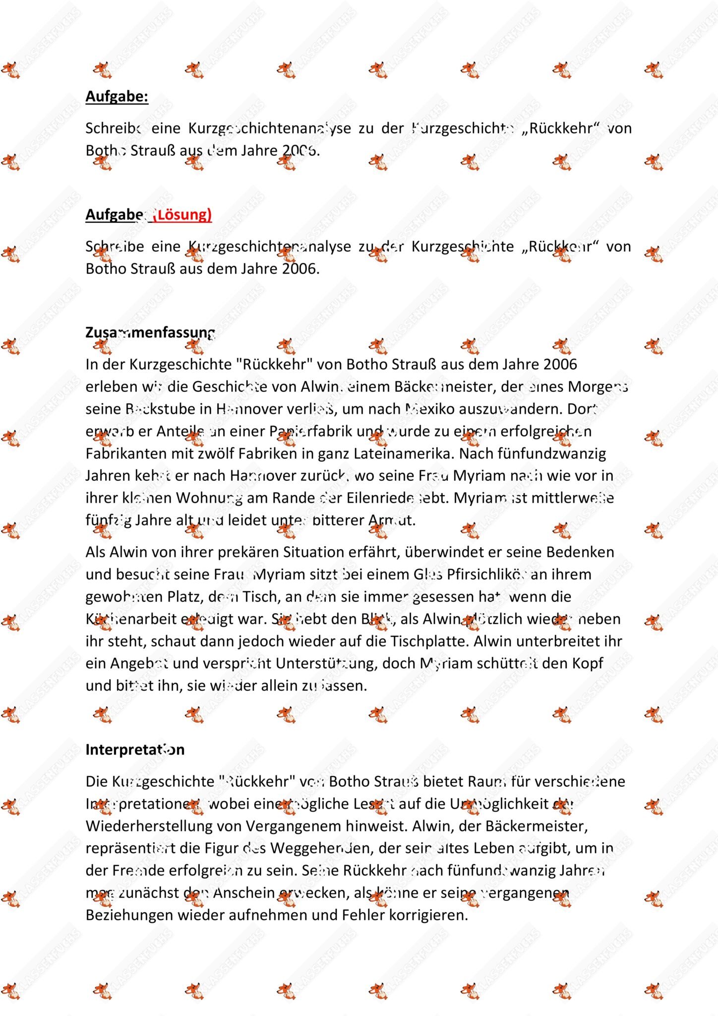 Klassenfuchs Image