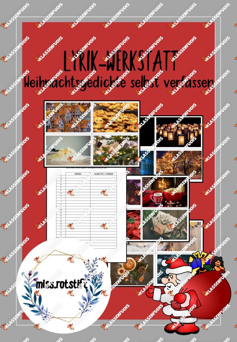 Weihnachten – Gedichte selbst verfassen – Lyrik-Werkstatt – kreatives Schreiben